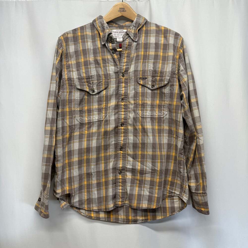 90’s Filson Plaid Button-Up Shirt Men’s L Rare Color *see description*